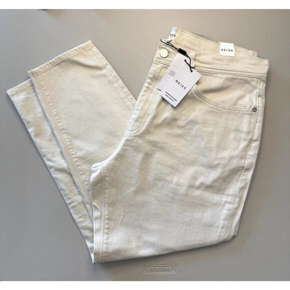 NWT Reiss Santorini R Relaxed Tapered Jeans in Ecru size 36 length 28 Men - Picture 4 of 9